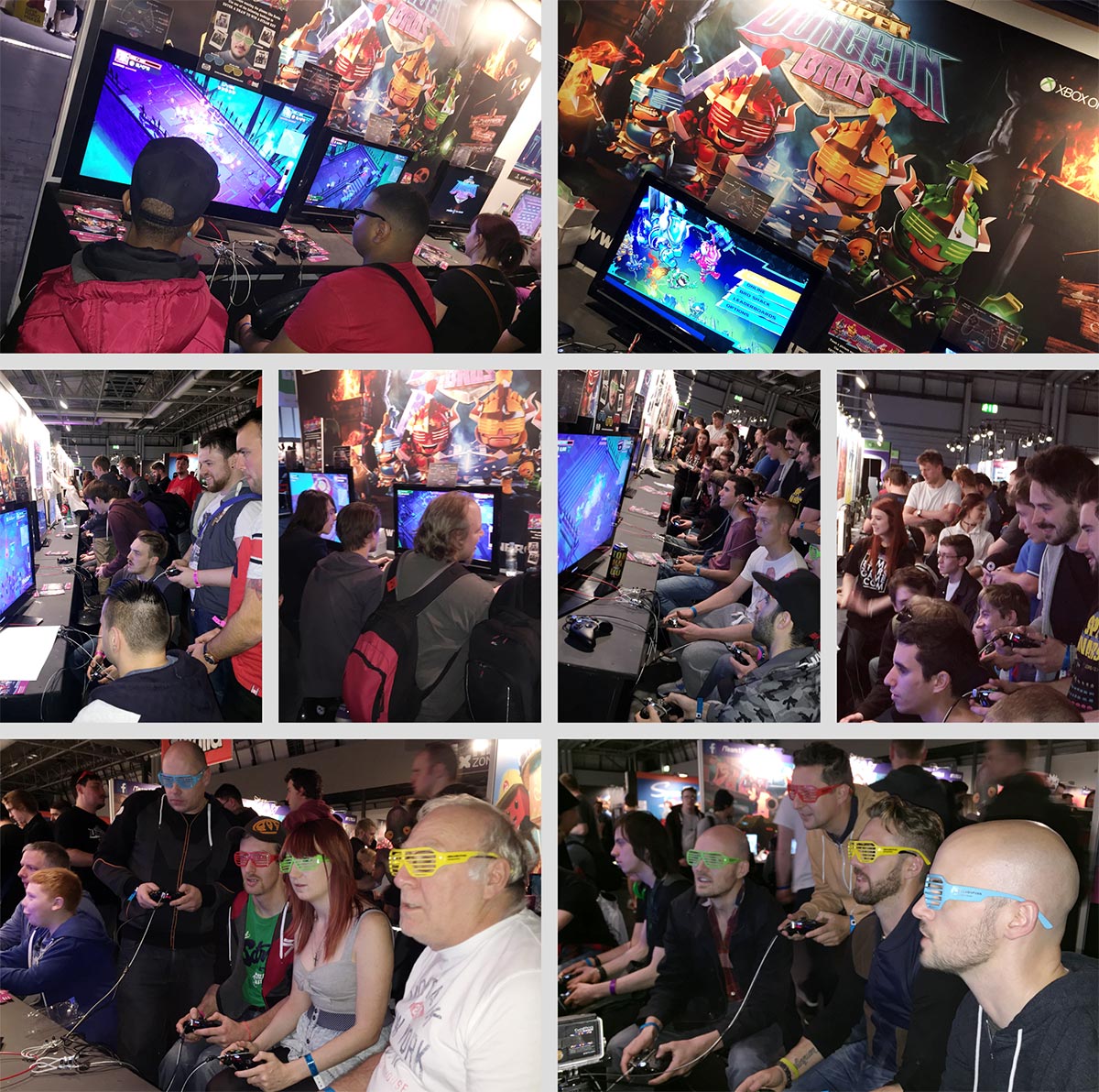 Fans enjoying Super Dungeon Bros @ EGX in Birmingham